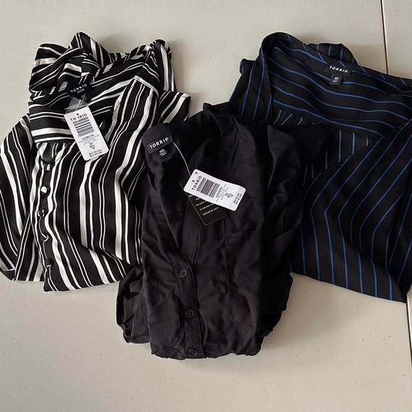 torrid Tops - NWT Torrid Harper Challis Long Sleeve Blouses 00X